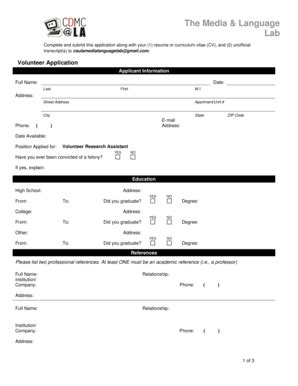 Fillable Online Calstatela REU Application Form 20111 Doc Calstatela