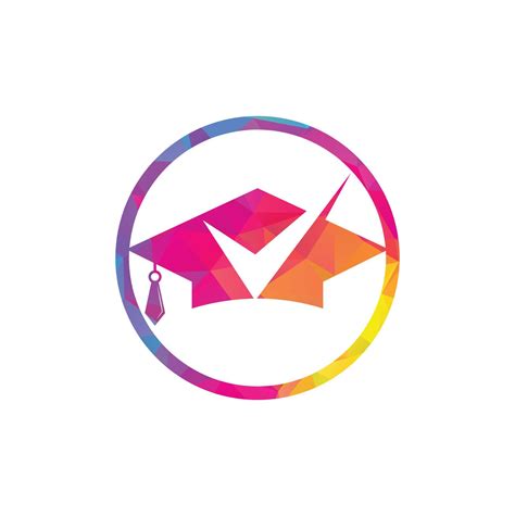 Graduation Hat And Check Logo Design Education Logo Design And Check