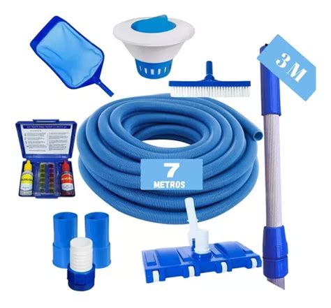 Kit Limpeza Para Piscinas Fibra Vinil Alvenaria Cabo M Frete Gr Tis