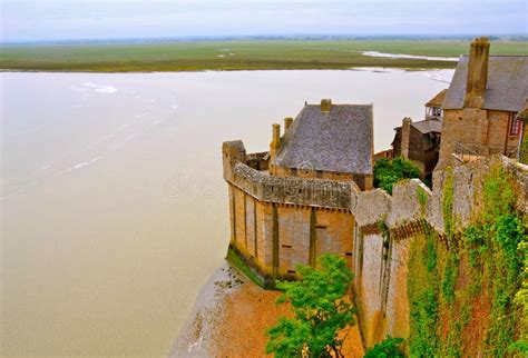 Walls Of Le Mont Saint Michel Stock Image Image Of Structure Michel