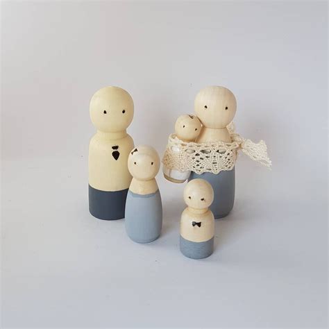 Familie Pegdoll Houten Poppen Knutselen Hout Houten Popje