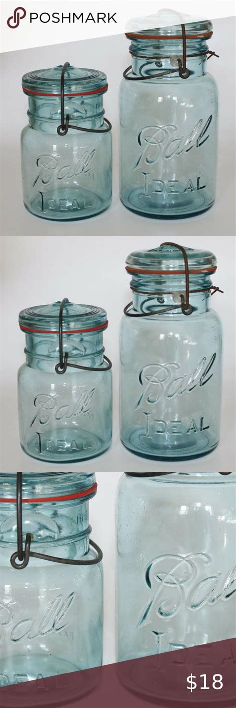 Ball Ideal Mason Jars Lightning Closures Pint Jars Lightning Mason