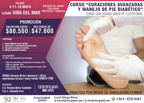 Curso CURACIONES AVANZADAS Y MANEJO DE PIE DIABÉTICO Viña del Mar