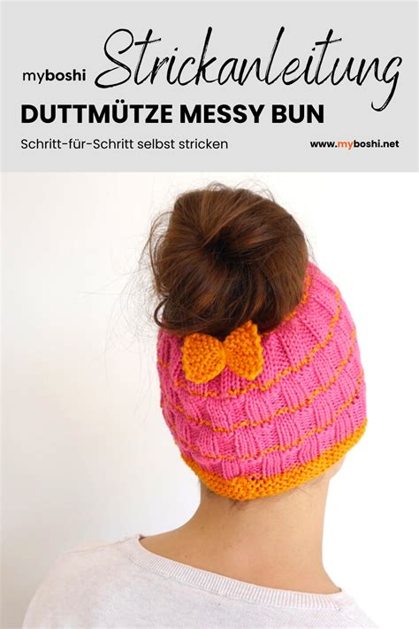 Strickanleitung F R Duttm Tze Messy Bun Pferdeschwanz M Tze