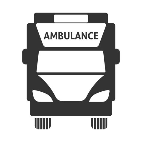 Black and white icon ambulance 14031573 Vector Art at Vecteezy