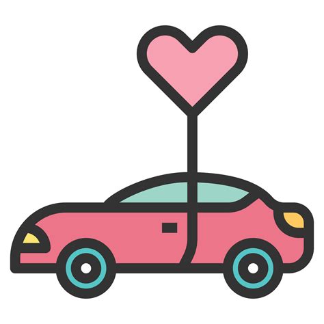 Heart Car Love Icon Or Logo Vector Illustration 8049449 Vector Art At