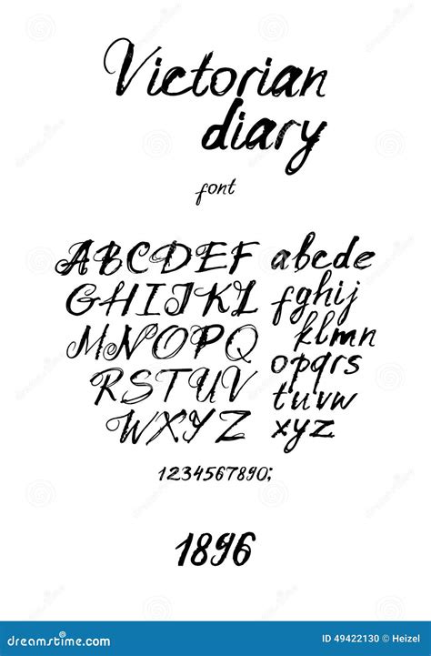 Vintage Inky Handwritten Font Stock Vector Illustration Of Design