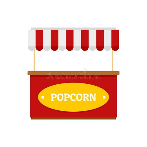 Popcorn Cart Icon Cartoon Style Stock Vector Illustration Of Icon