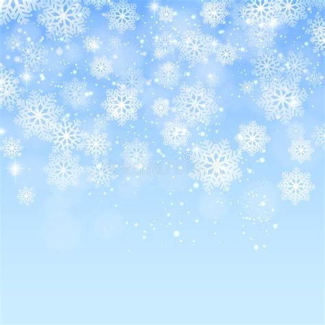 Fondo Azul De La Navidad Con Vector De Los Copos De Nieve Ilustraci N