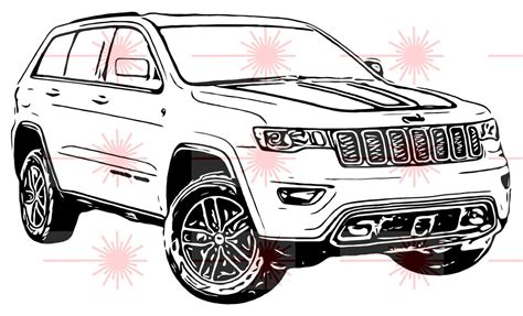 Jeep Trailhawk Png Dxf Svg Archivos Vectoriales Eps Etsy