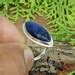 Natural Dumortierite Ring Marquise Silver Ring Blue Stone Ring Sterling