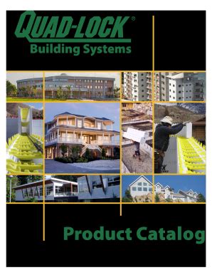 Fillable Online Insulated Concrete Forms Quad Lock ICF Product Catalog