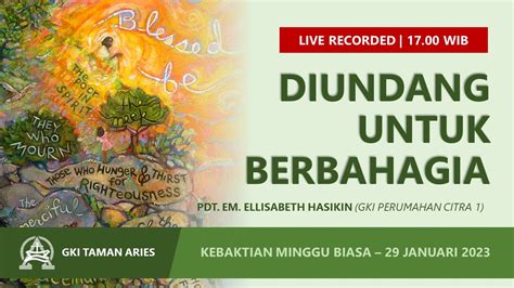 LIVE RECORDED KEBAKTIAN MINGGU GKI TAMAN ARIES MINGGU 29 JANUARI