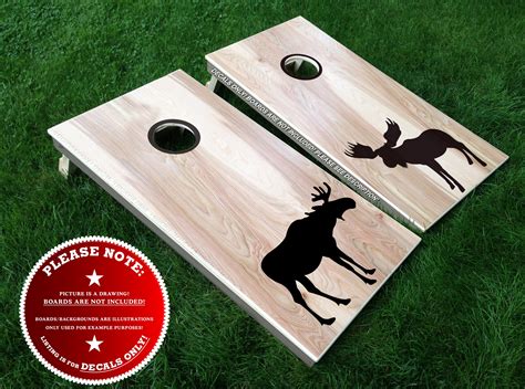 Moose Cornhole Board Decals Cornhole Decals 4PC Sticker | Etsy