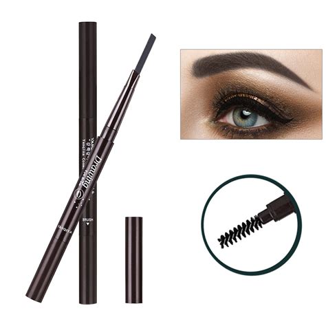 Tking Fashion Eyebrow Pencil Waterproof Double Ended Automatic Angled