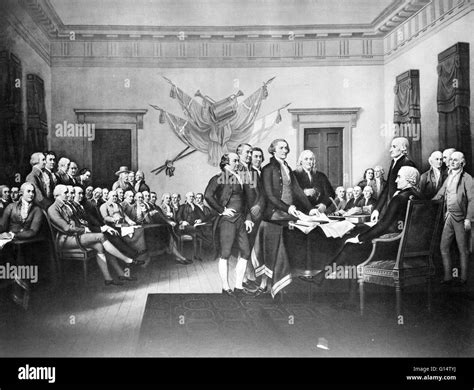 The Signing Of The Declaration Of Independence On July 4 1776 In Philadelphia This Original