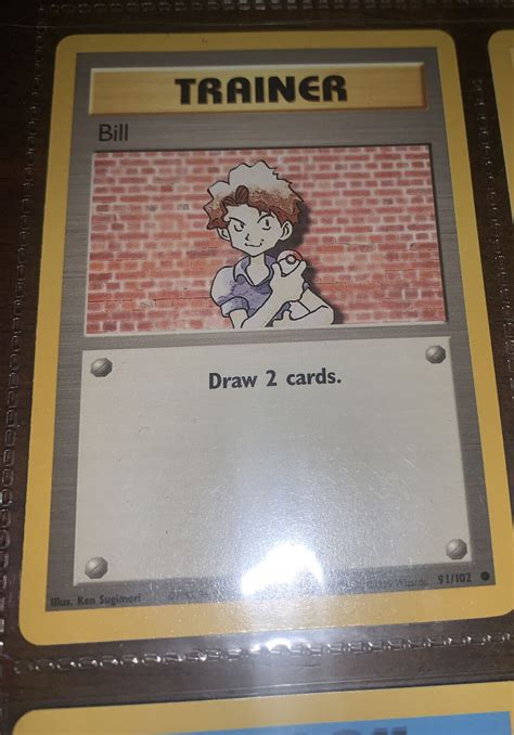 Pokemon Card Trainer Bill Base Set Ebay