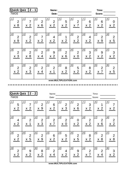 Multiplication Worksheets 9 Examples Format Pdf