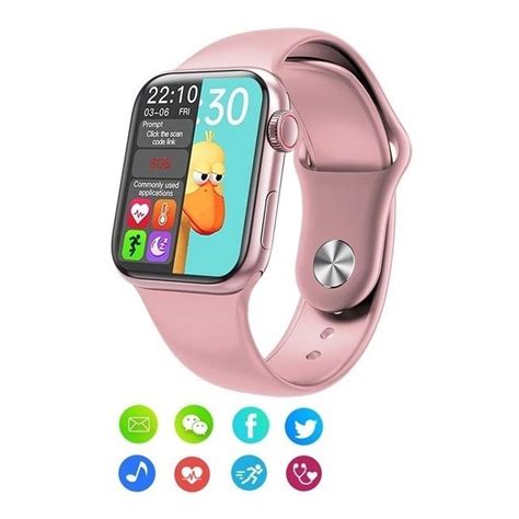 Relógio Smartwatch Feminino Rosa Digital Original HW18 Notificações