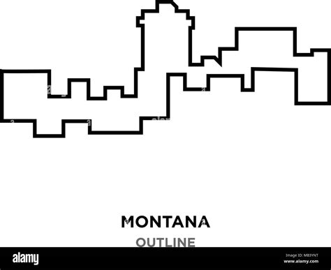 Montana Outline On White Background Stock Vector Image And Art Alamy