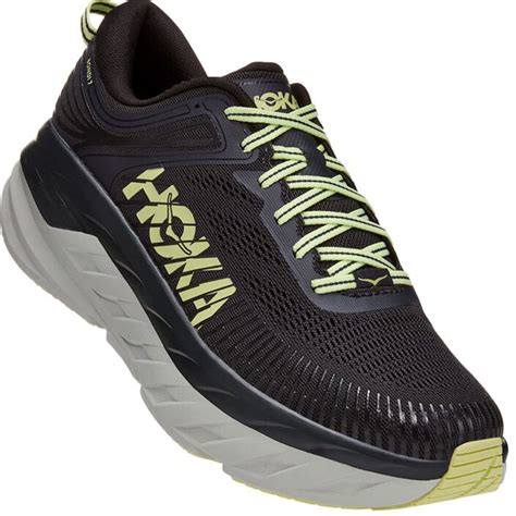 Hoka One One Mens Bondi 7 Wide Athletic Shoes Blue Graphite Elliottsboots