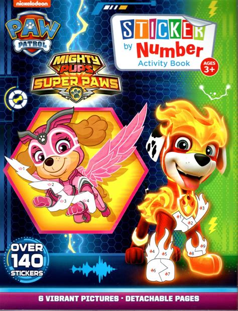 Nickelodeon Paw Patrol Sticker By Number Activity Book Over Stickers