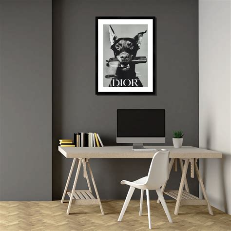 Dior Doberman Print Black Framed Exclusivesignings