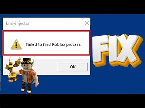 How To Krnl Injector Failed To Find Roblox Process Youtube