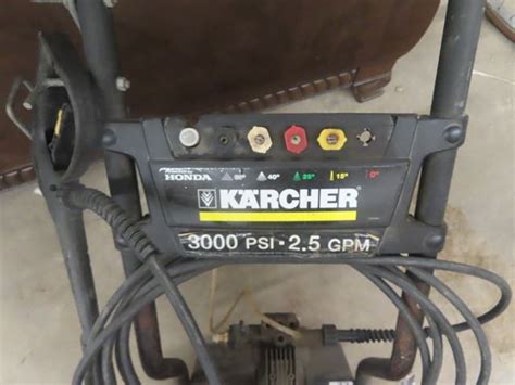 Karcher 3000 Psi Portable Pressure Washer Honda Gc190 Engine