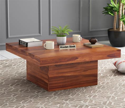 Buy Sofar Sheesham Wood Coffee Table Honey Finish Online In India At