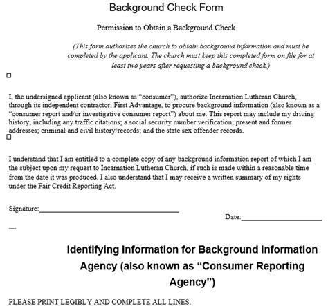 Printable Background Check Forms 100 Free Best Collections