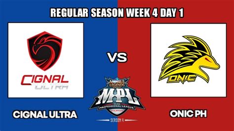 MPL PH S4 ONIC PH VS CIGNAL ULTRA WEEK 4 DAY 1 Games Highlights YouTube