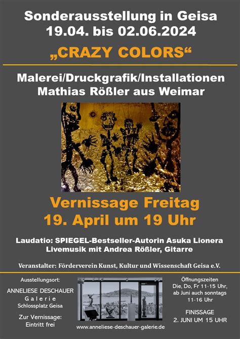 Vernissage zur Ausstellung des Weimarer Künstlers Mathias Rößler