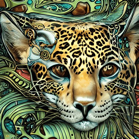 Jaguar Whimsical Detailed Fantasy Graphic · Creative Fabrica