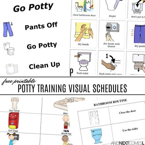 Free Potty Training Visual Schedules Potty Training Visuals Free