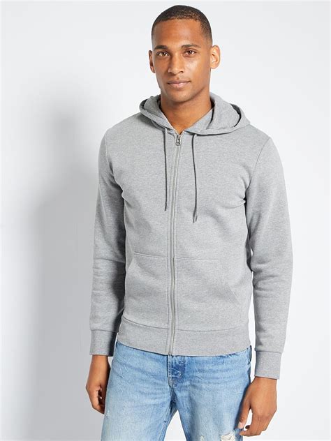 Sweat zippé gris Kiabi 12 00