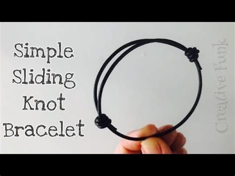 How To Make A Simple Sliding Knot Bracelet Youtube