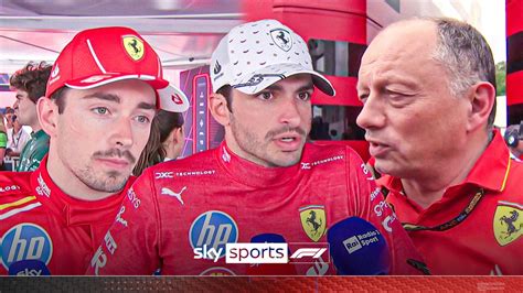 Spanish Gp Ferraris Charles Leclerc Carlos Sainz And Fred Vasseur