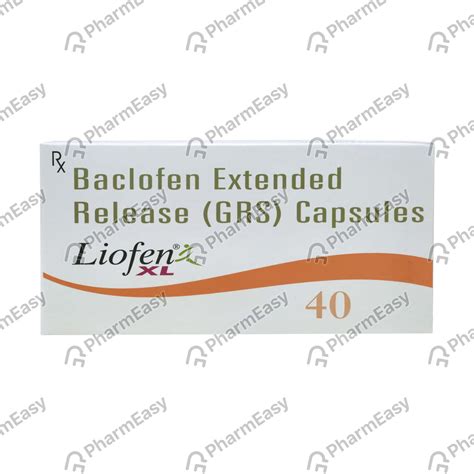 Liofen Xl Mg Capsule Uses Side Effects Price Dosage