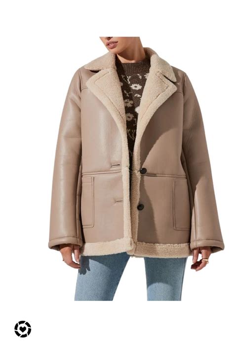 Francine Faux Leather Shearling Curated On LTK Jackets Shearling