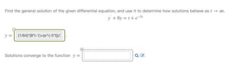 Solved Find The General Solution Of The Given Differential