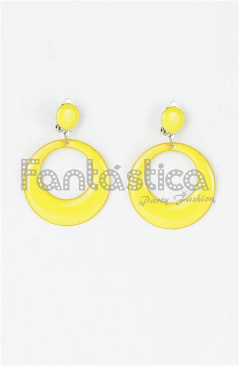 Yellow Medium Flamenco Earrings Omega Clasp