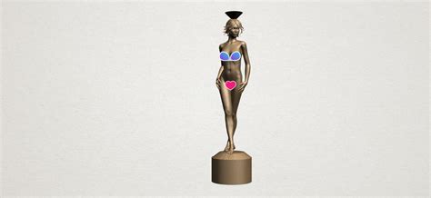 D Printed Naked Girl With Vase On Top By Miketon Mike Pinshape