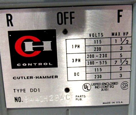 NEW CUTLER HAMMER 9441H284 DRUM SWITCH 9441H284C SB Industrial Supply