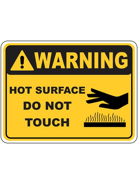 Hot Surface Do Not Touch With Symbol Discount Safety Signs New Zealand