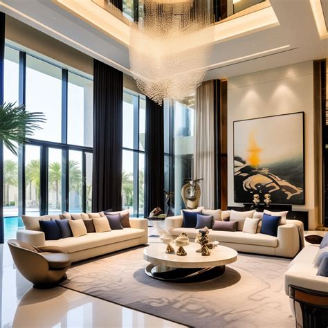 A millionaire’s mansion in dubai living room by Taha Amiri - Playground