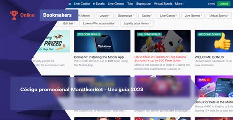 Código Promocional Marathonbet Todo Lo Que Necesitas Saber