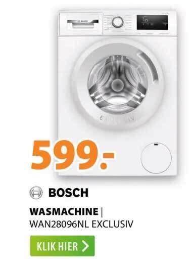 Bosch Wasmachine Wan Nl Exclusiv Aanbieding Bij Expert