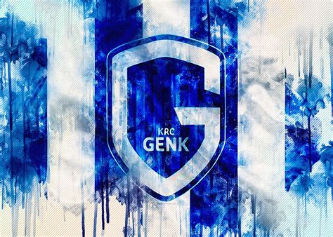 Genk FC Belgian Football Club Logo Emblem Digital Art By Sissy ANGELASTRO