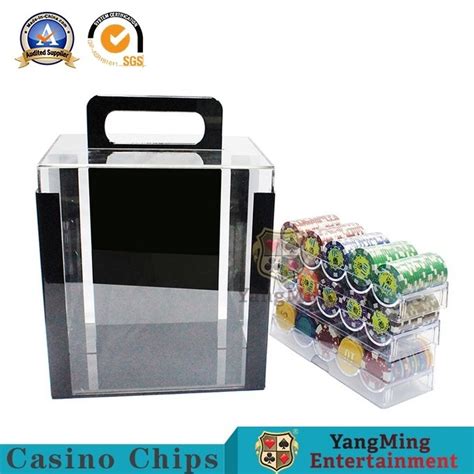 1000 Casino Poker Clay Chip Clear Acrylic Poker Chip Carrier Includes ...